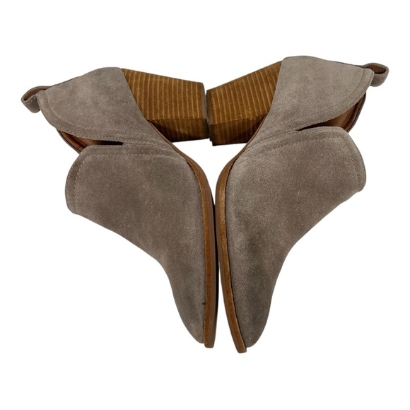 Jeffrey Campbell Rosalee Taupe Gray Suede Leather Ankle Booties Women’s 9.5 - Picture 9 of 13